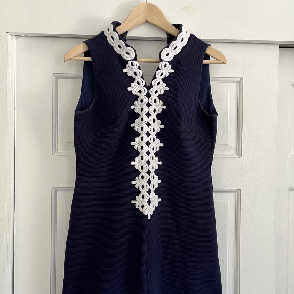 Lilly Pulitzer Navy Blue Callista Shift Dress